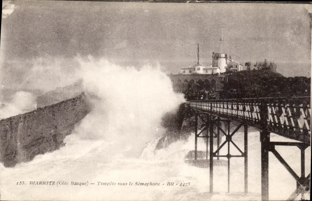 Biarritz (Côte Basque) — Burza pod semaforami — BR-4475 - Awers