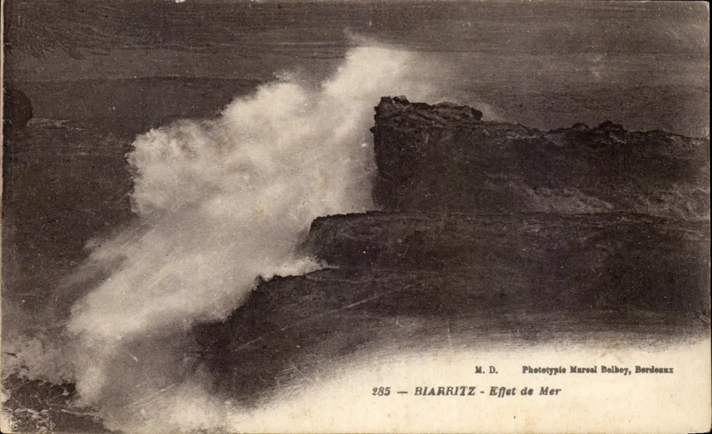 Biarritz — Efeito do Mar — Fototipia Marcel Belbey, Bordeaux - Frente