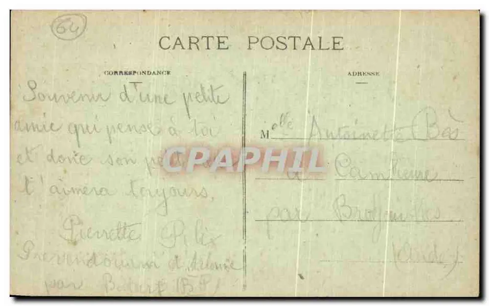Biarritz — Efeito do Mar — Fototipia Marcel Belbey, Bordeaux - Verso
