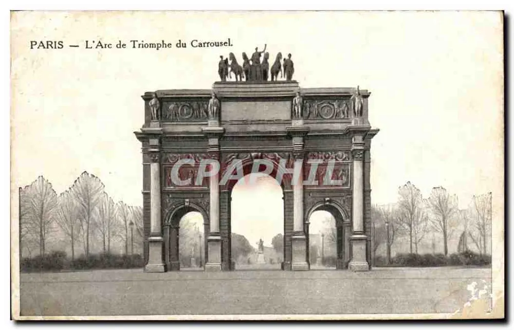 PARIS — L'Arc de Triomphe du Carrousel — éditeur imprimeur non visible - Frente