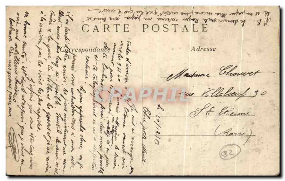 Paris – O Parc Monceau — Estátua de Guy de Maupassant — C. M. - Verso