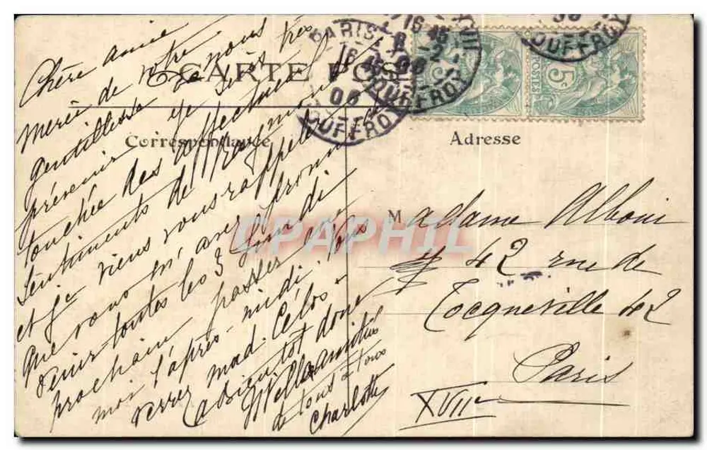 La Conciergerie — Parigi — L. J. & Cie, editore, Angoulême-Parigi - Verso
