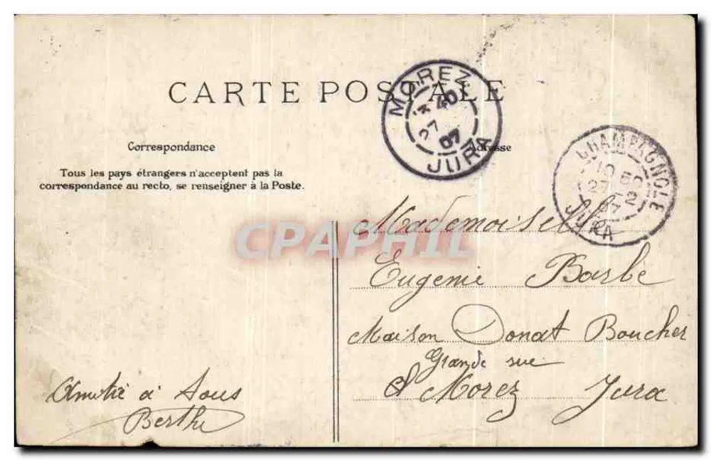 Der Tuileries-Garten und das Pavillon de Marsan — Paris — E.L.D. n° 932 - Rückseite