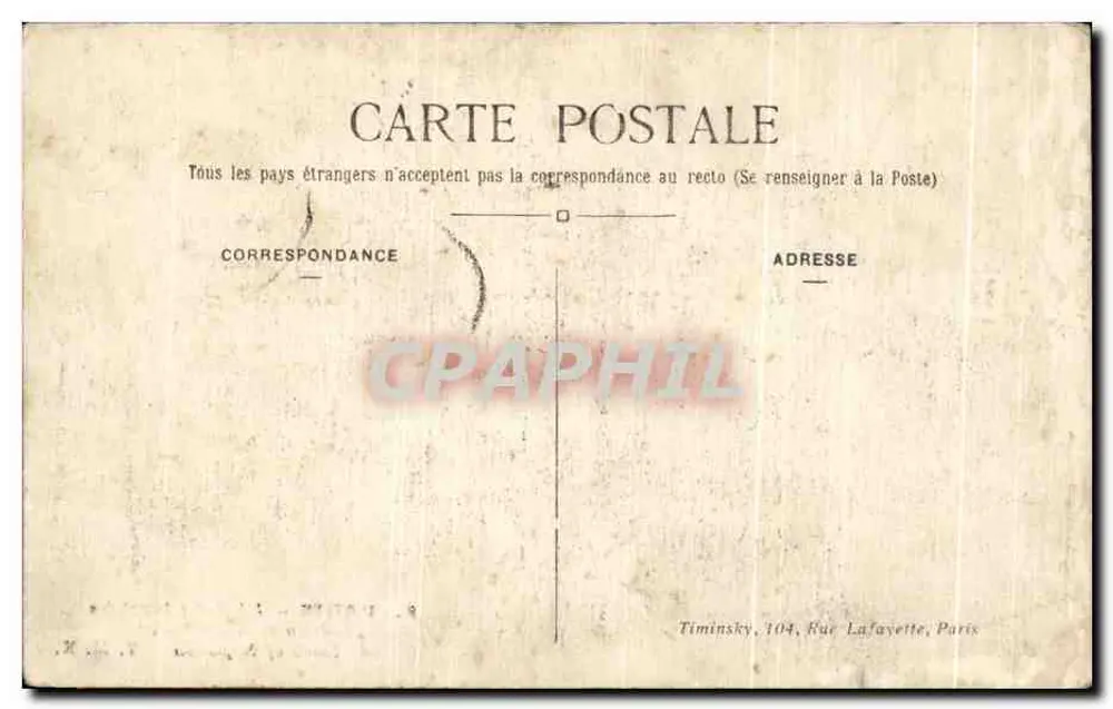 Paris — Hôtel des Invalides — Tombeau de Napoléon Ier — T. M. K. n°9 - Verso