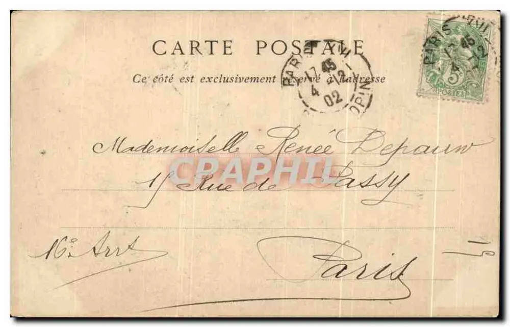 Paris — Friedhof Père-Lachaise, Denkmal von J. Michelet — Collections ND, Foto Lucette - Rückseite