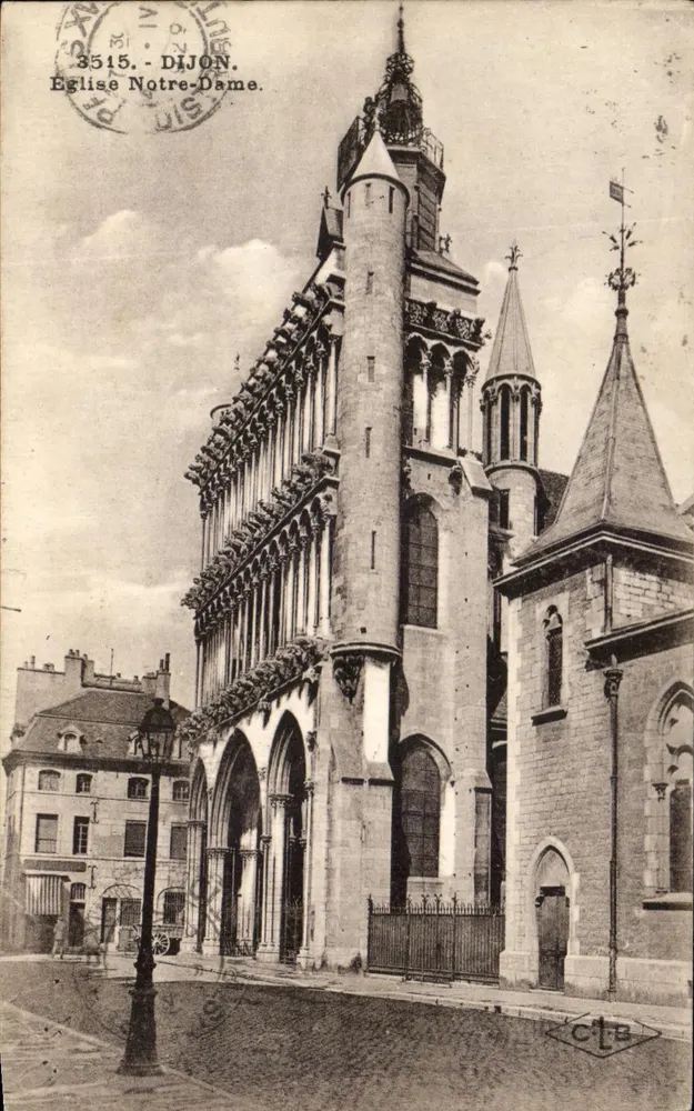 Kościół Najświętszej Maryi Panny — Dijon — wydawca C.T.B. n°3515 - Awers