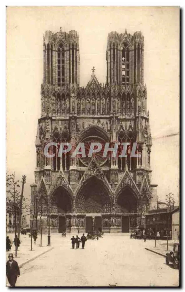 Cathédrale Notre-Dame de Reims — façade principale — Platine Photo, Baugé, pl. Cathédrale - Frente