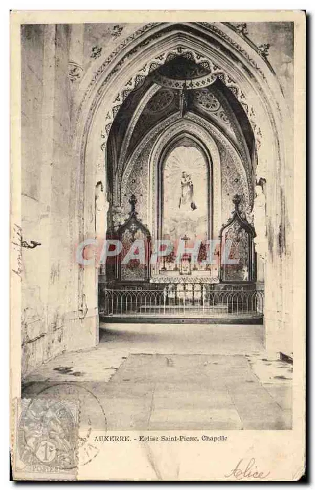 Auxerre - Igreja de São Pedro, Capela — editor J. P. Lefebvre, n° 22 - Frente
