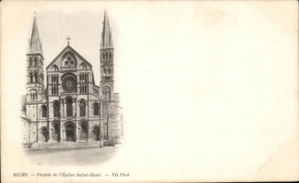Reims — Fachada da Igreja de São Remi — ND Phot - Frente