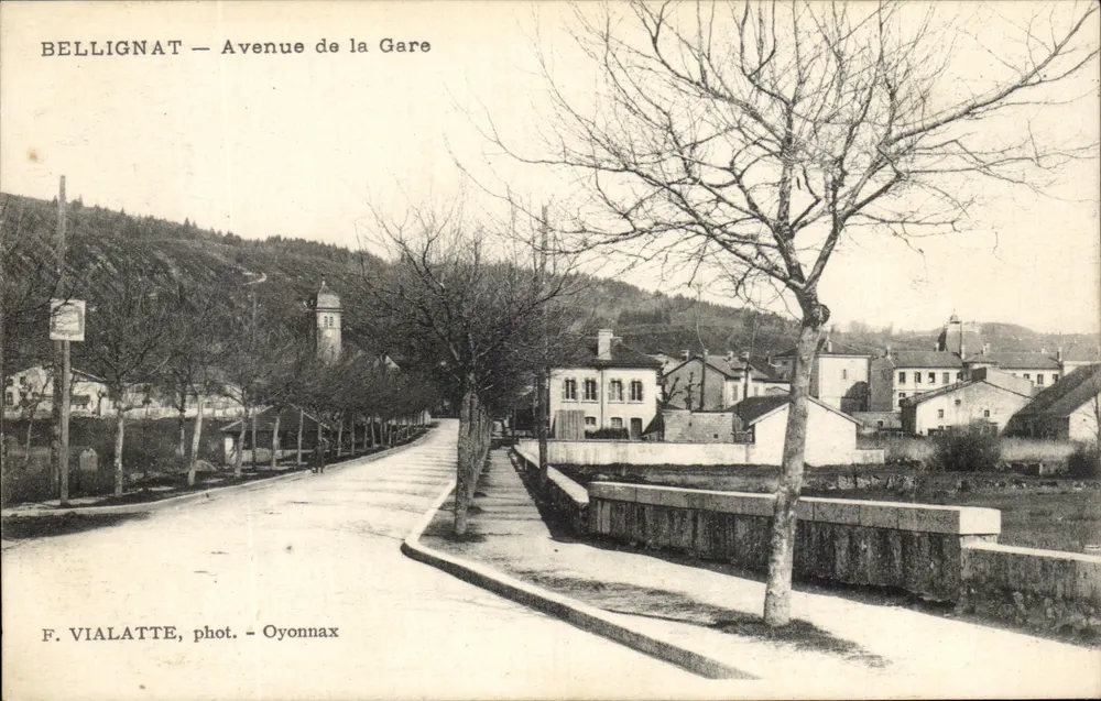 BELLIGNAT — Avenida da Estação — F. VIALATTE, fot. - Oyonnax - Frente