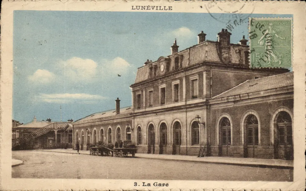 Lunéville — La Gare — Éditeur C. Lardet & Besanton, n°3 - Frente