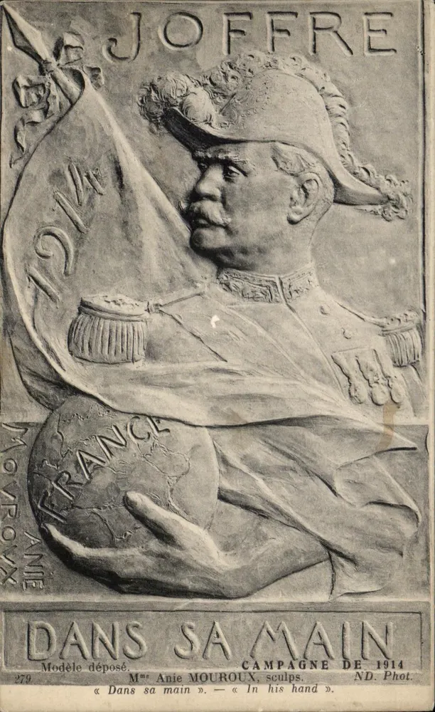 Maréchal Joffre — Skulptur — Anie Mouroux, Bildhauerin - Vorderseite