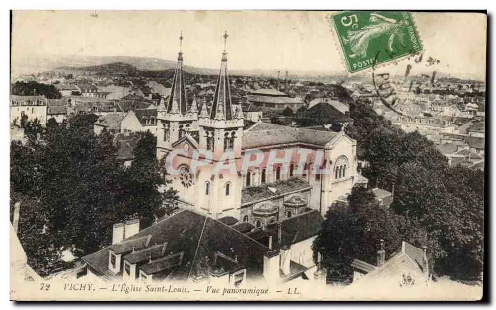 Vichy — Kirche Saint-Louis — Panoramablick — LL. - Vorderseite