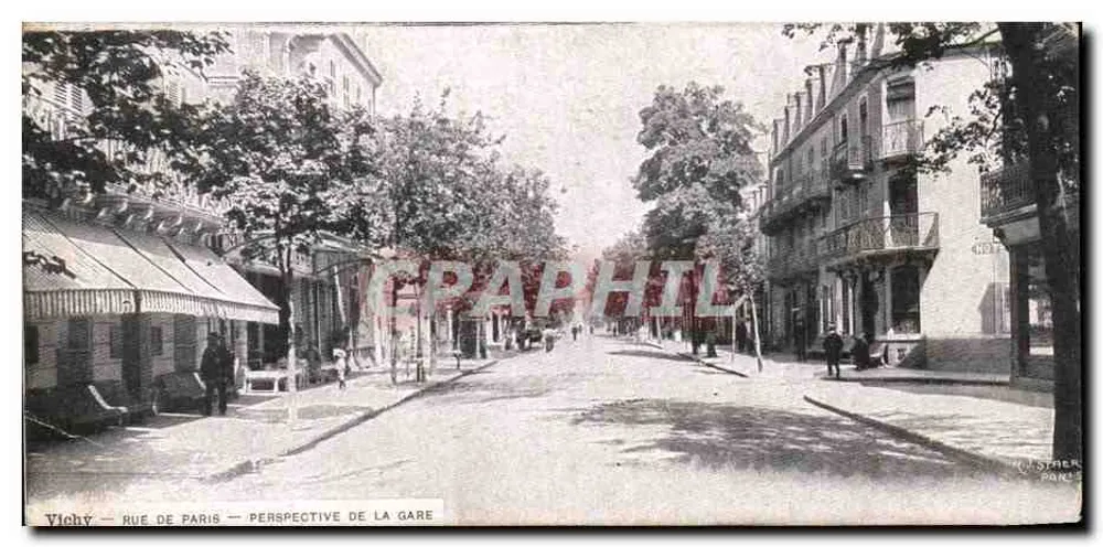Vichy — Rue de Paris — Ansicht der Station — H. J. Staer, Paris - Vorderseite