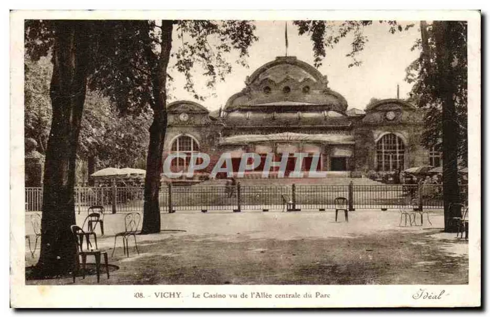 Vichy — Le Casino vu de l'Allée centrale du Parc — Idéal - Recto