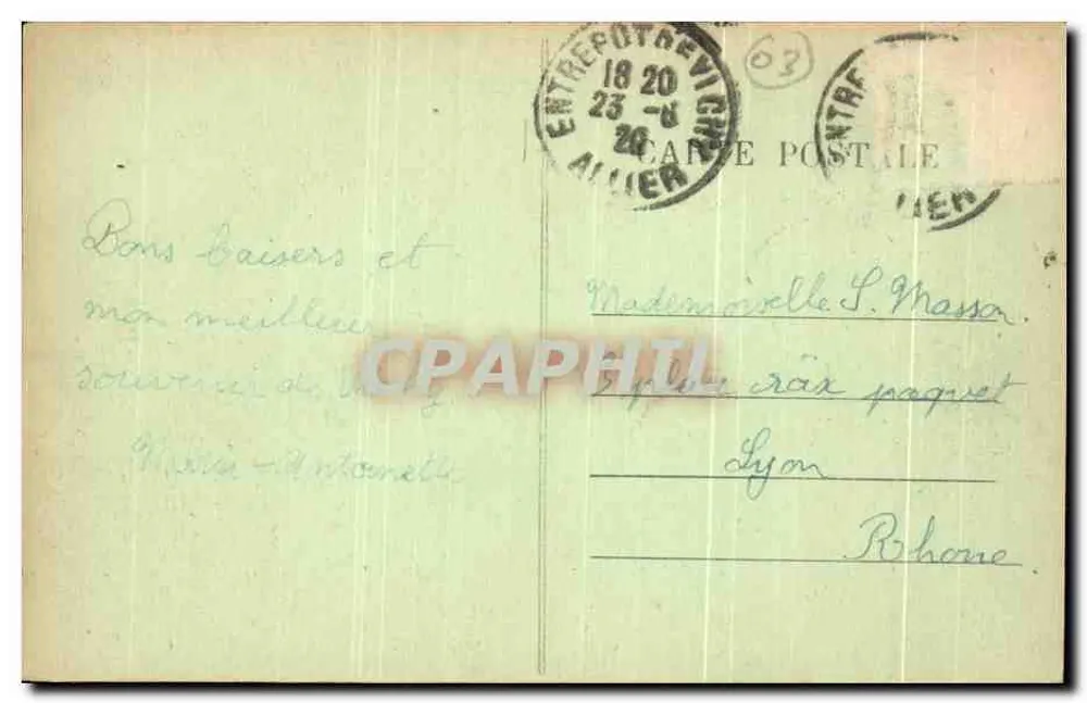 Vichy — Das Casino — Spielraum — Edit Faure n°36 - Rückseite