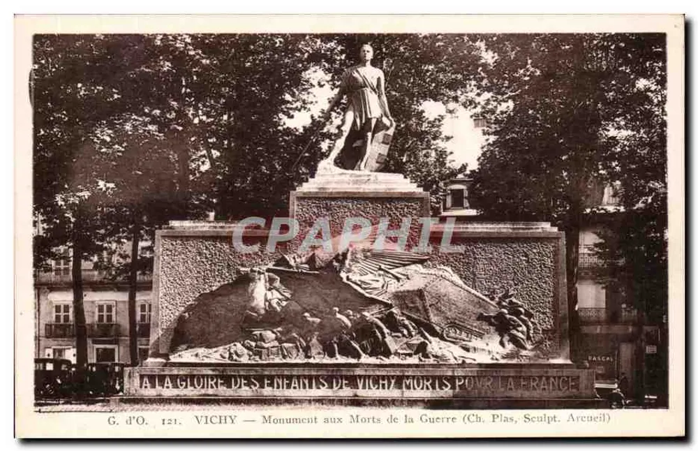 Vichy — Gedenkstein für die Kriegsopfer — Ch. Plas, Bildhauer Arcueil - Vorderseite