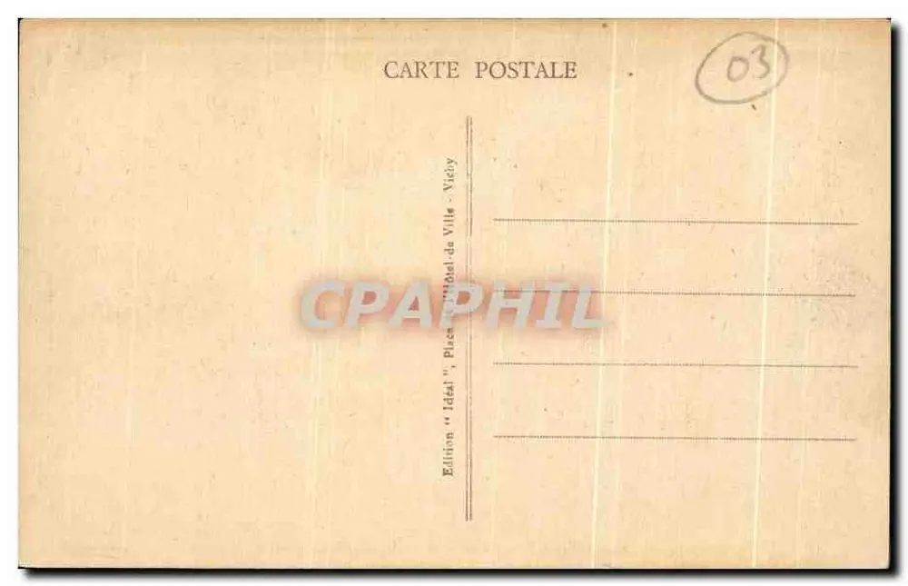 विची - सौर्स डेस सेलेस्टिन के पैविलियन — 'आदर्श' संस्करण संख्या 384 - पीछे