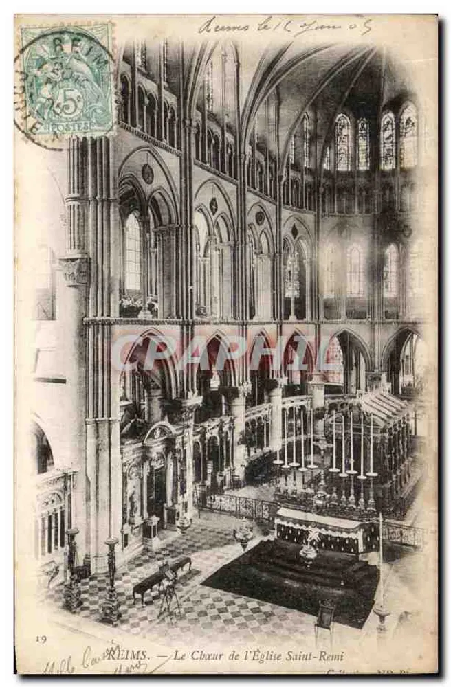 Reims — O Coro da Igreja de São Rémi — Millé Caumont, n°19 - Frente