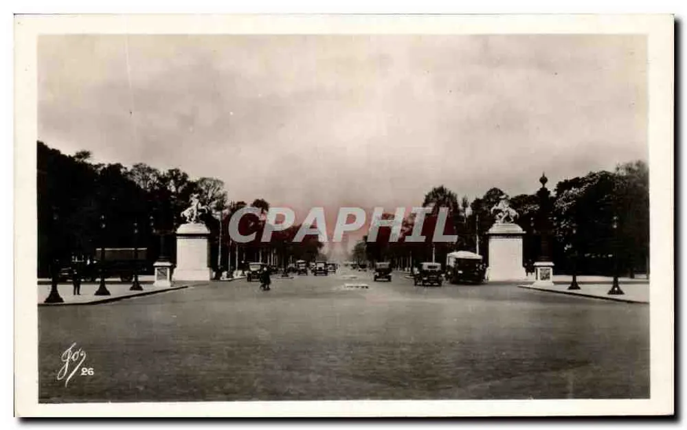 Paris — Die Avenue des Champs-Élysées — Die Pferde von Marly — Éditions 'JO' - Paris - Vorderseite