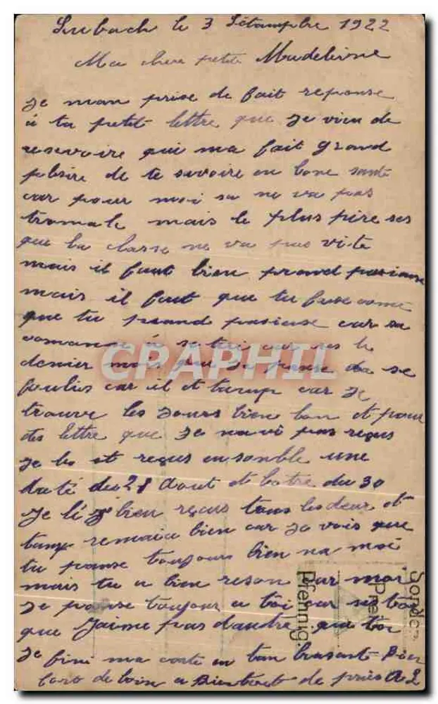 Casal amoroso — texto poético alemão — editor RC, n° 434/5 - Verso