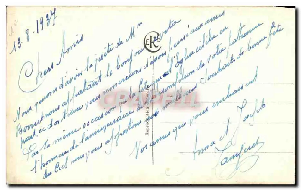 Junges Paar — romantische Szene in floraler Umgebung — anonymer Verlag, Nr. 4271 - Rückseite