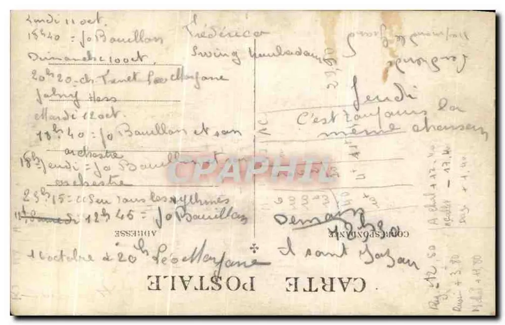 Grupo de jovens em trajes festivos — Sceaux, França — editor desconhecido - Verso
