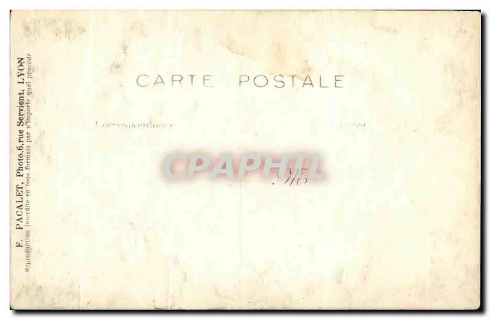 Familie vor einem Haus — Lyon — Verlag F. Pacalet, Nr. 246 - Rückseite