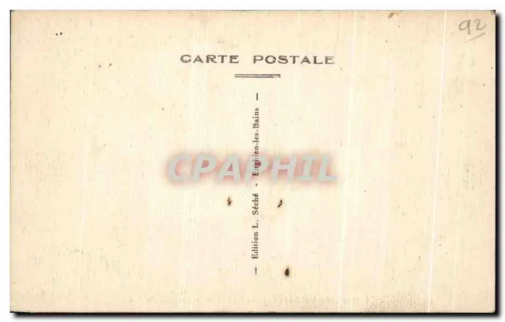 Enghien-les-Bains — Das Casino und das Pavillon du Lac — Edition L. Séché - Rückseite