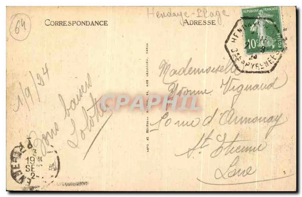 Hendaye-Plage — Widok ogólny — Foto Ollivier & Cie, Hendaye - Rewers