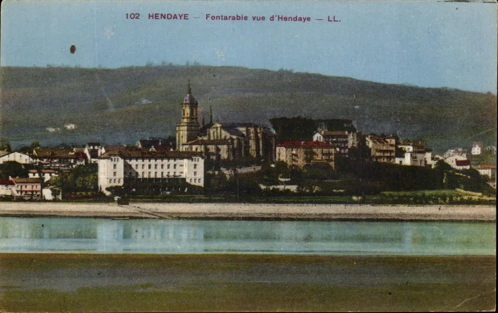 Fontarabie vista de Hendaye — LL. — 102 — Editor LL. - Frente