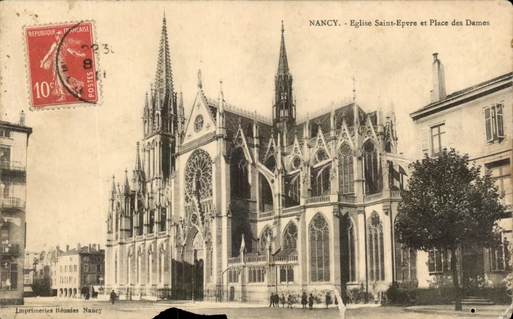 NANCY - Igreja de São Epvrê e Praça das Senhoras — Imprimeries Réunies Nancy - Frente