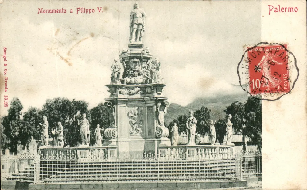 Monument voor Filippo V. — Palermo — Stengel & Co. Dresden 13125 - Voorkant