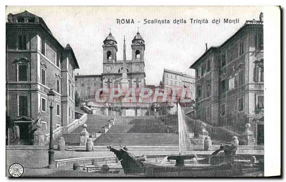 Rom - Treppen der Trinità dei Monti — Verleger A. Perocco, Mailand - Vorderseite