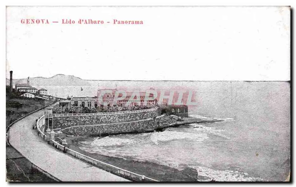 Genova — Lido d'Albaro — Panorama — Ed. T. D. Genova - Awers
