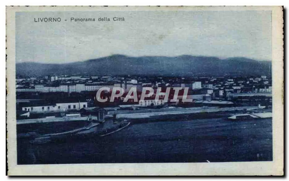 Livorno - Panorama der Stadt — Ed. M. Manzi, n° 269 - Vorderseite