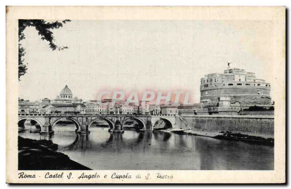 Rom - Castel S. Angelo und Kuppel von S. Peter - Vorderseite