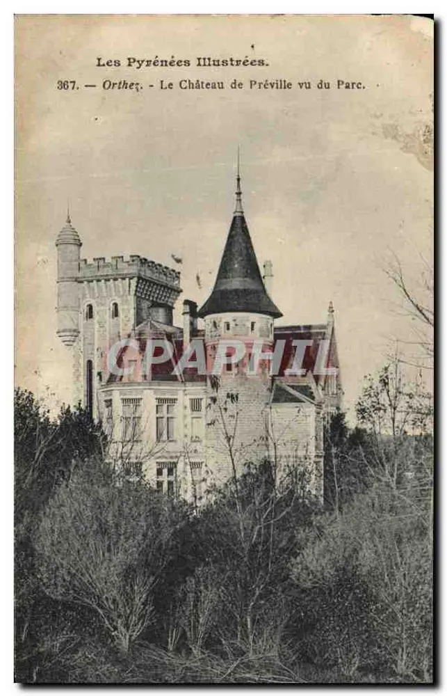 Orthez — Schloss Préville vom Park aus gesehen — Les Pyrénées Illustrées, n° 367 - Vorderseite