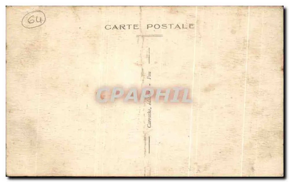 St-Jean-Pied-de-Port — Ufer der Nive — Carriche, Verlag in Pau - Rückseite