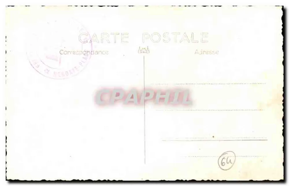 Vista da costa — Rochas e passeio — Editor não identificado, n° de série 64 - Verso