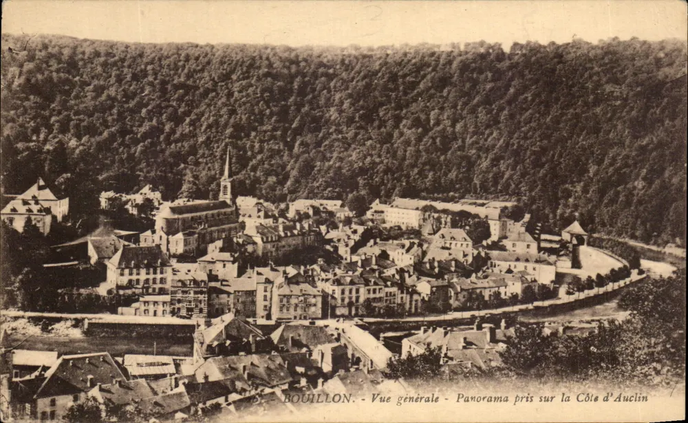 Bouillon - Allgemeiner Blick - Panorama aufgenommen von der Côte d'Auclin - Vorderseite