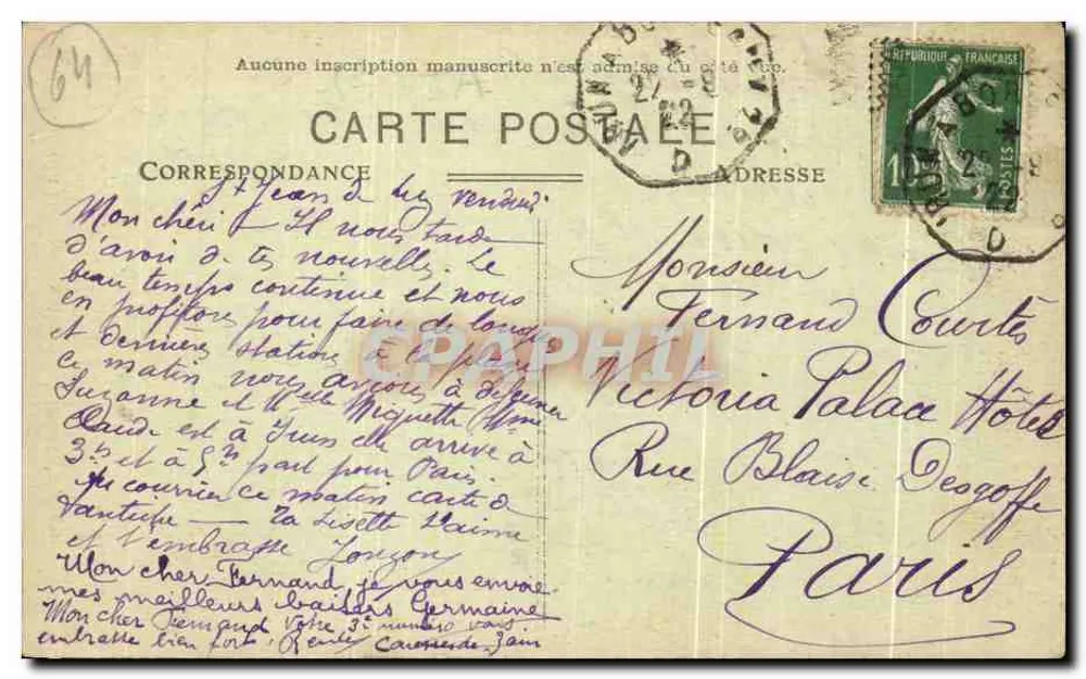 Aufstieg zur Rhune - Wasserfall von Androla — J. Dargains, Verlag, 74 Côte Basque - St-Jean-de-Luz - Rückseite