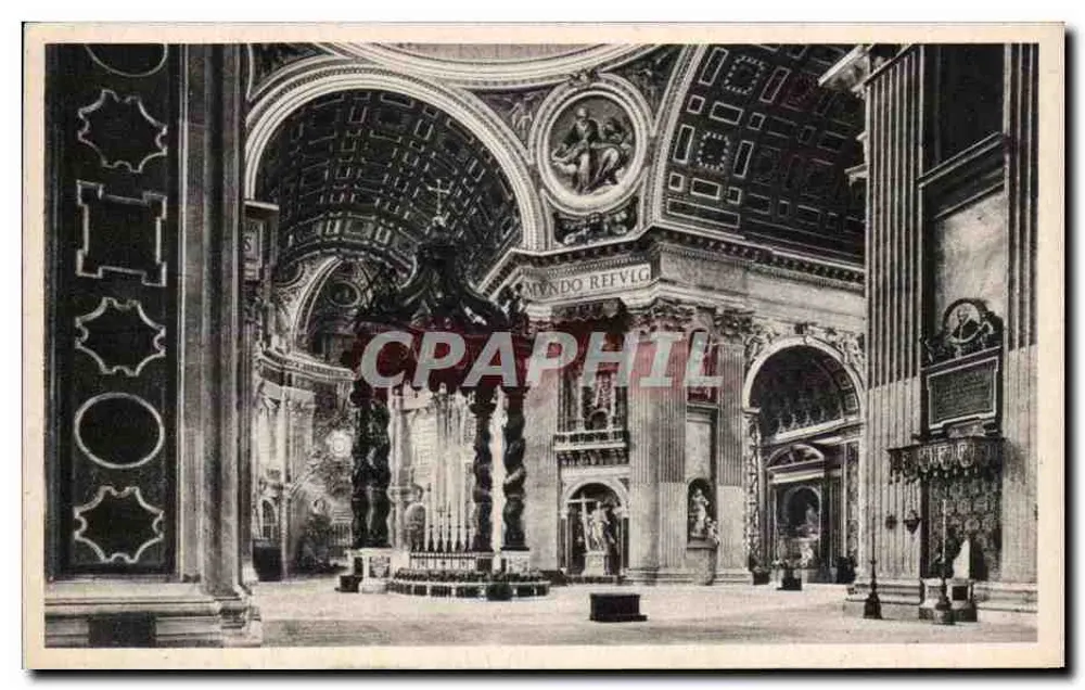 Interior da basílica de São Pedro — Altar da Confissão — editor Becamini, n° não visível - Frente