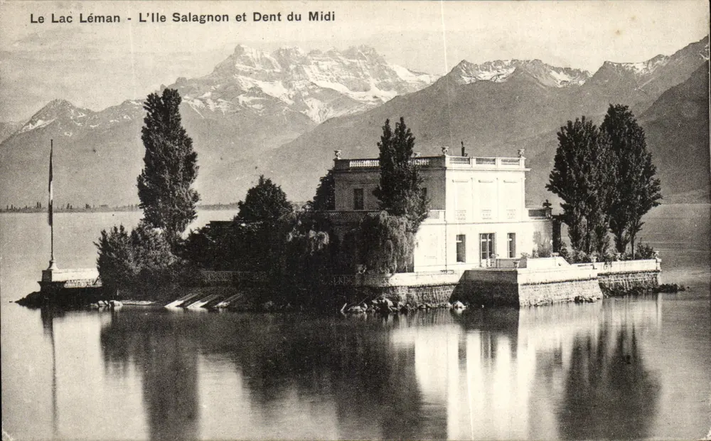 Insel Salagnon und Dent du Midi — See Léman — Editions Louis Burgy, Lausanne, Nr. 2783 - Vorderseite