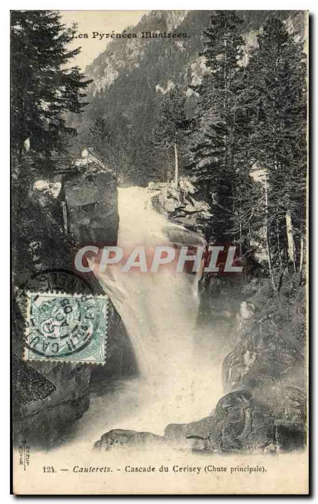 Cauterets — Cachoeira do Cerisey (Cachoeira principal) — As Pirineus Ilustradas, n°124 - Frente