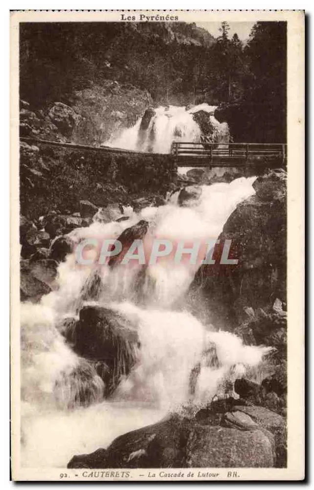 Cauterets — A Cachoeira de Lutour — Bloch Frères, editores, Bordeaux - Frente