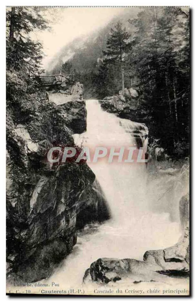 Cauterets (H.P.) — Cascada del Gerisey, caída principal — C. C. - 10 — Editor: C. C. - 10, Pau - Anverso
