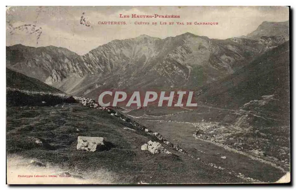 Les Hautes-Pyrénées — Crêtes de Lis et Val de Cambasque — Phototypie Laboucicle, Toulouse - Voorkant