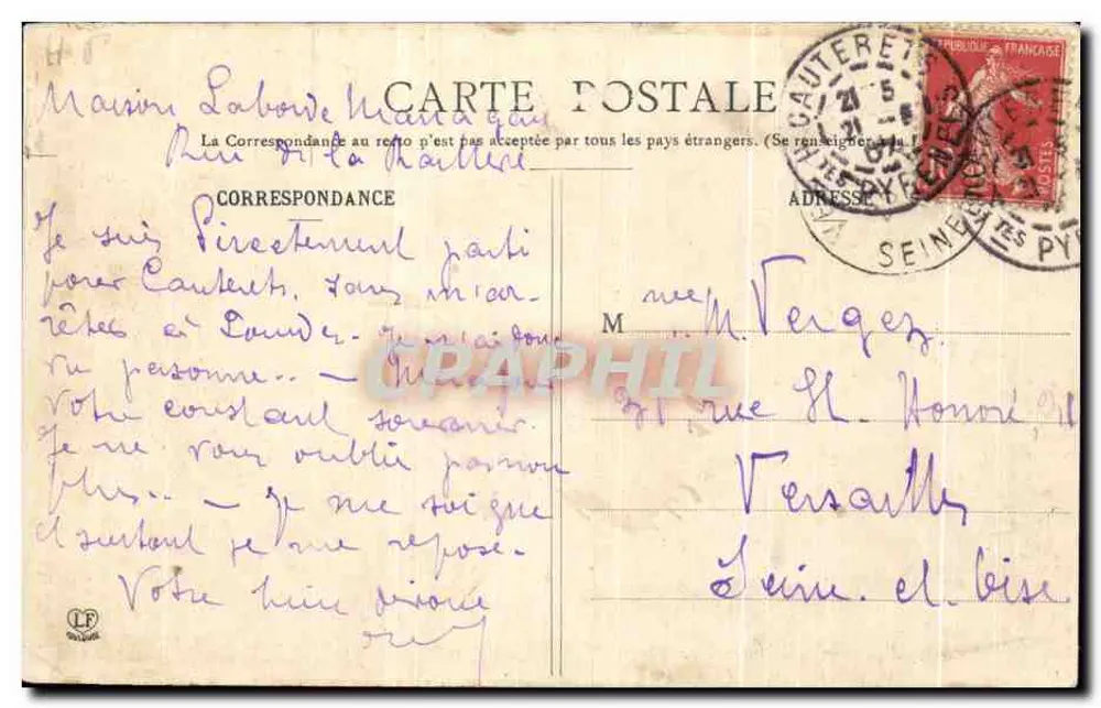 Les Hautes-Pyrénées — Crêtes de Lis et Val de Cambasque — Phototypie Laboucicle, Toulouse - Achterkant