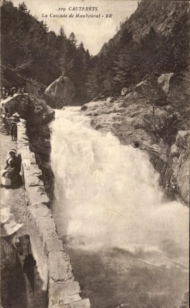 A Cachoeira de Mauhounrat — Cauterets — Bloc Frères, editores, Bardeaux - Frente